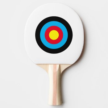 Archery Target Ping Pong Paddle by InkWorks at Zazzle