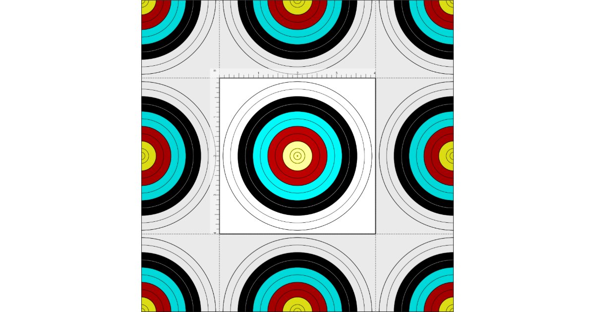 ARCHERY TARGET.png Fabric Zazzle