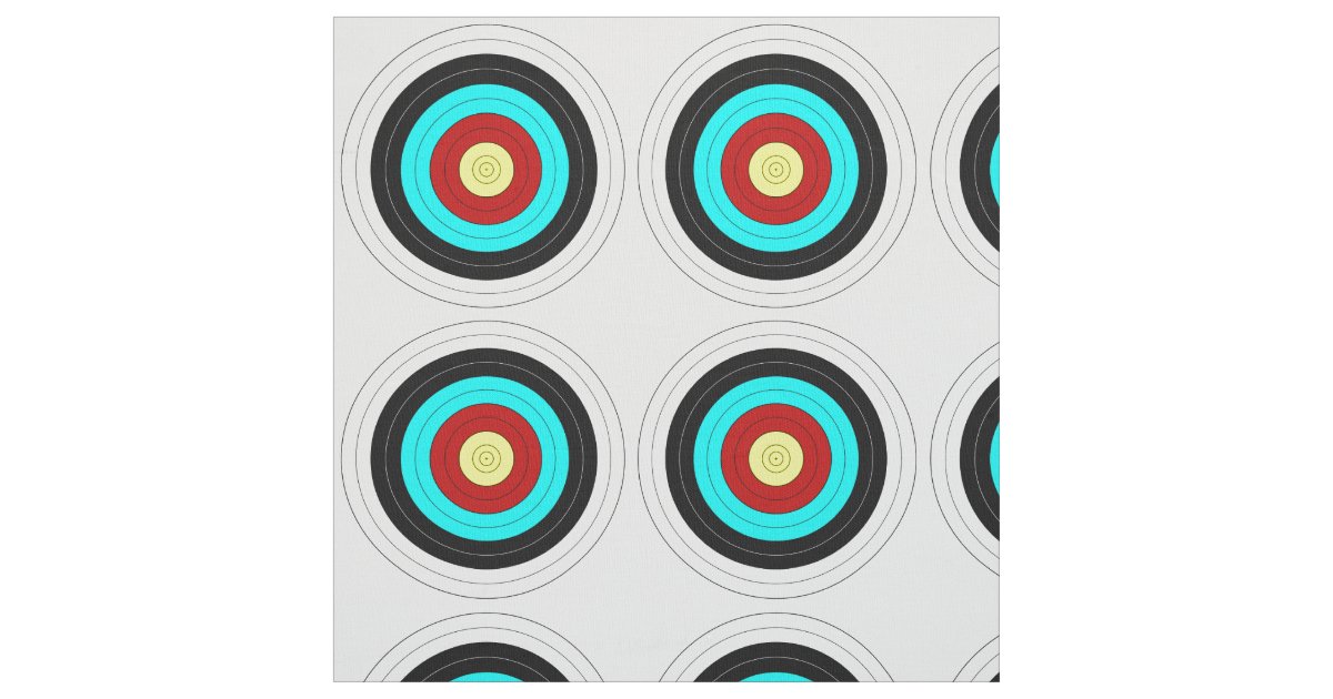 ARCHERY TARGET.png Fabric Zazzle