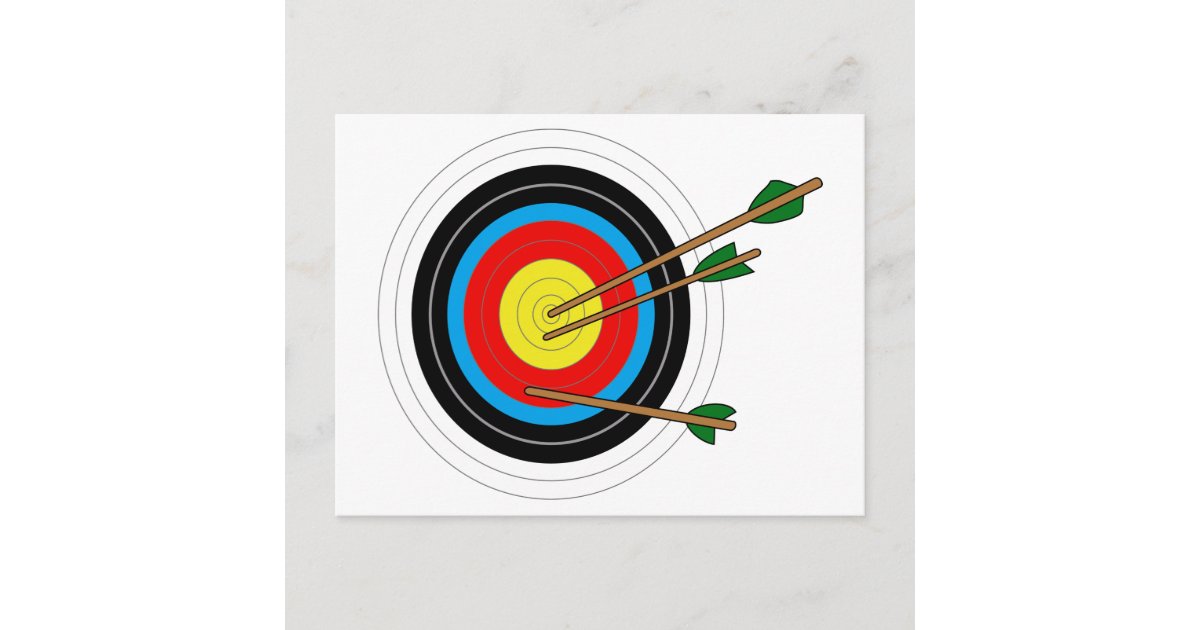 Archery Target Postcard | Zazzle