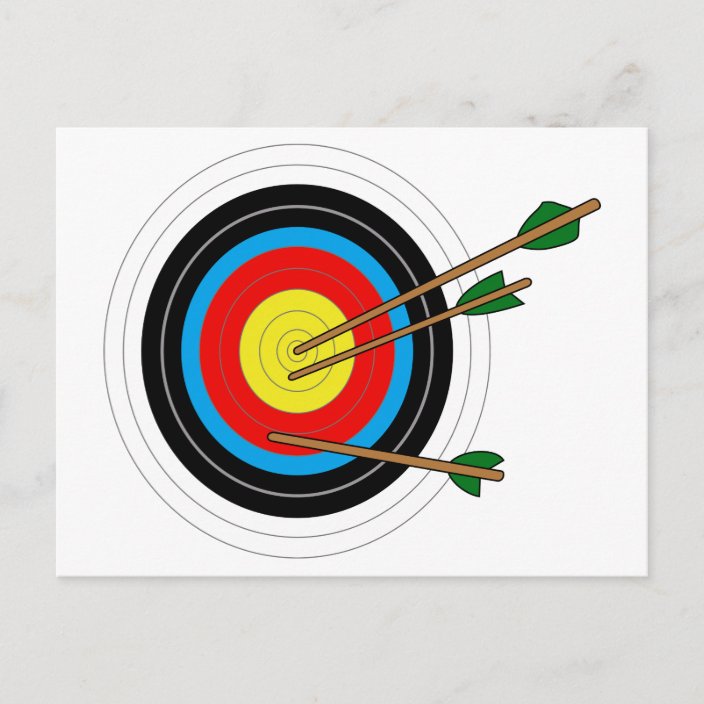 Archery Target Postcard | Zazzle.com