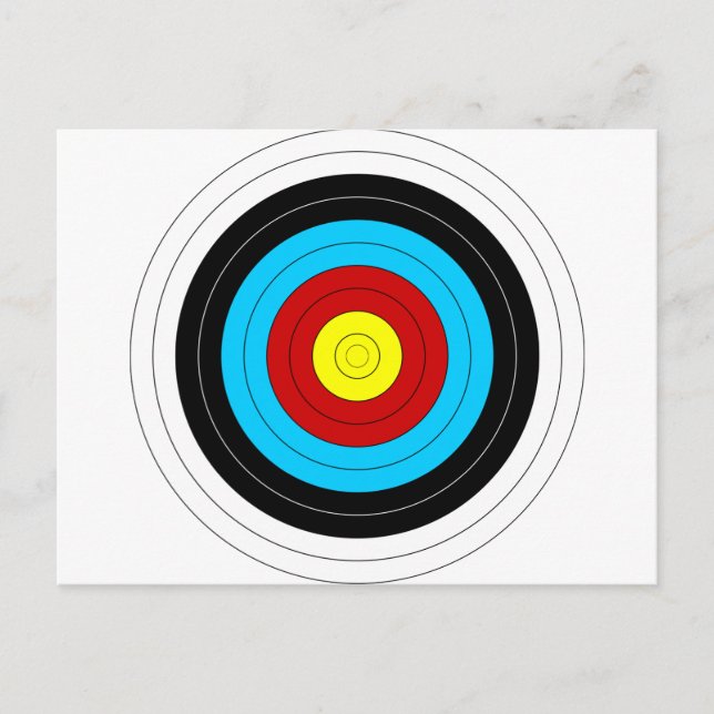 Archery Target Postcard (Front)