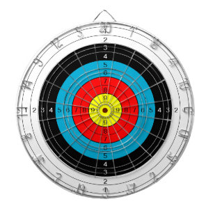 Archery Target Practice Face w/ Point Values Dart Board