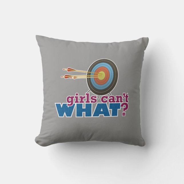 Archery Target Throw Pillow (Front)