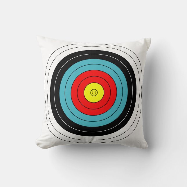 Archery Target Throw Pillow (Front)