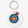 Archery Target with Arrows Keychain
