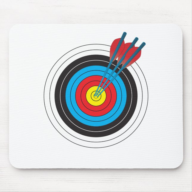 Archery Target with Arrows Mouse Pad (Front)