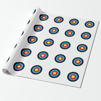 Archery Target Wrapping Paper by InkWorks at Zazzle
