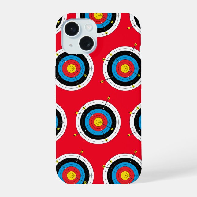 Archery Targets and Arrows, Bow Shooting iPhone 15 Case (Back)