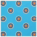 Archery Targets and Arrows Pattern on Blue Fabric