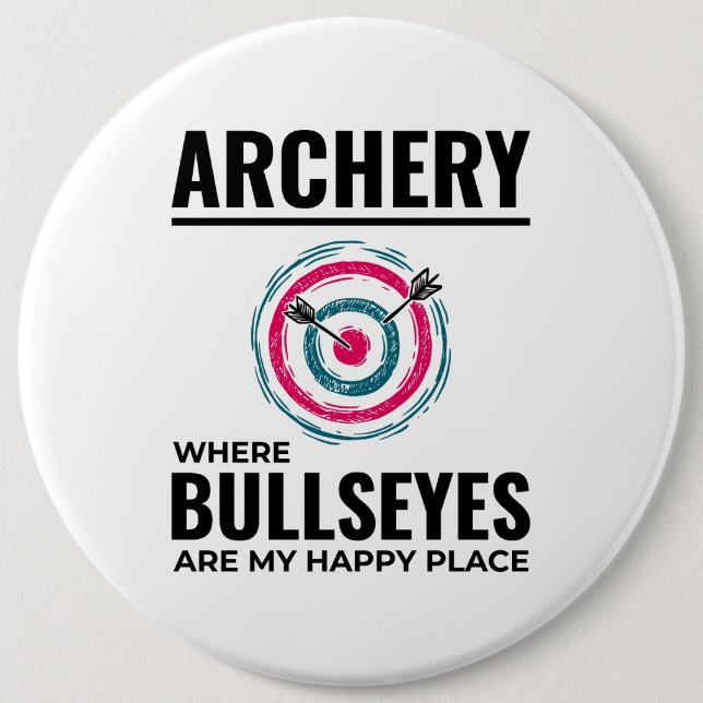 Archery Targets Archer Bow Arrows Bullseye  Button (Front)