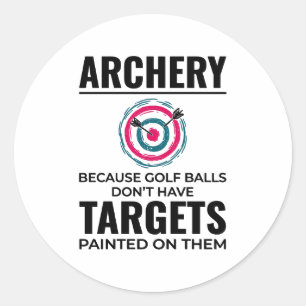 Archery Targets Archer Bow Arrows Bullseye  Classic Round Sticker