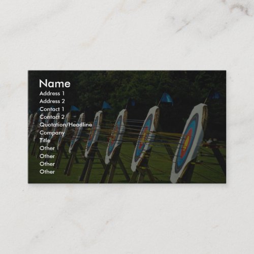Archery targets near Brentwood, Essex, U.K. Business Card Templates