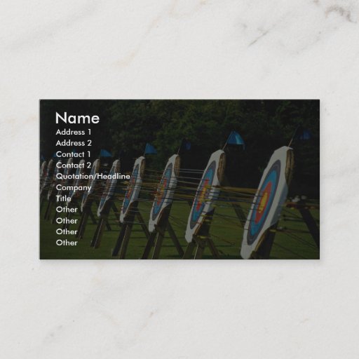 Customizable Archery targets near Brentwood, Essex, U.K. Business Card Templates