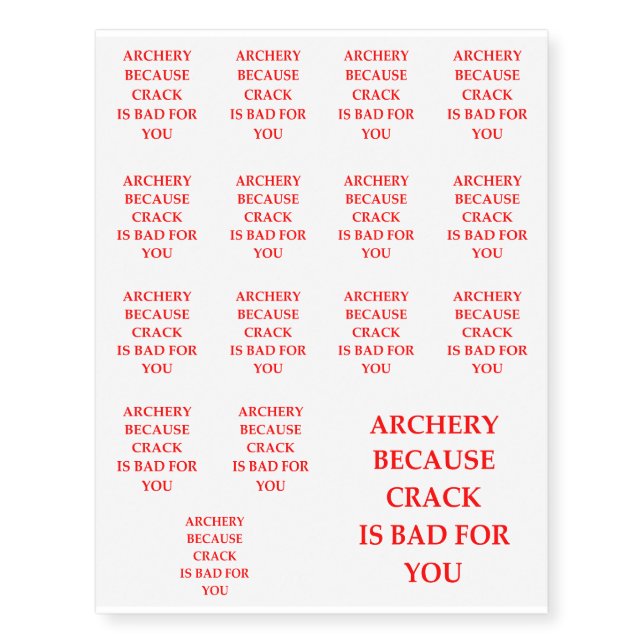 archery temporary tattoos (Front)