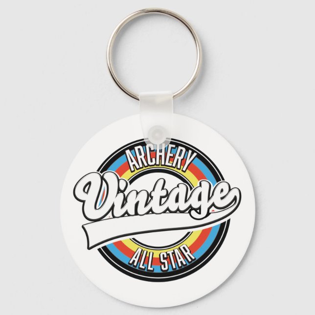 Archery vintage all star logo keychain (Front)