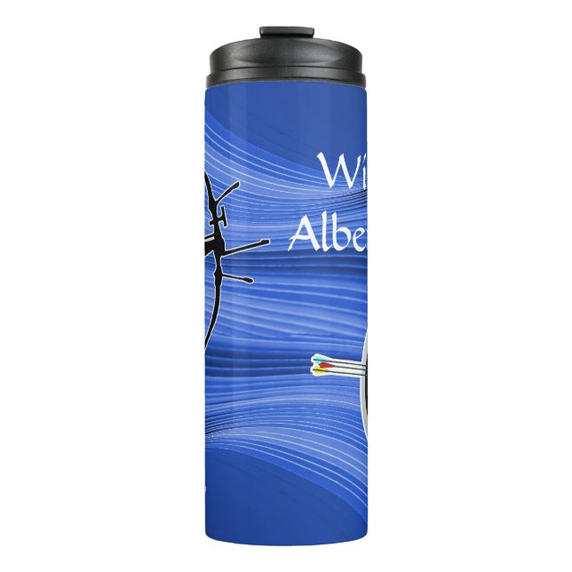 Archery with archer silhouette Target personalize Thermal Tumbler (Front)