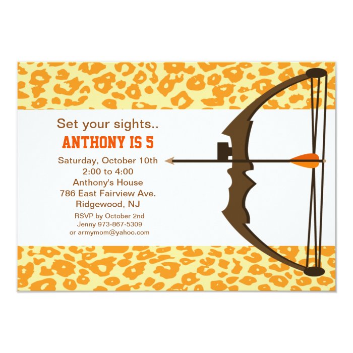 Archery With Colorful Camo Birthday Invitation Zazzle