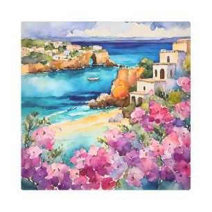 'Arches By The Sea" Metal Print