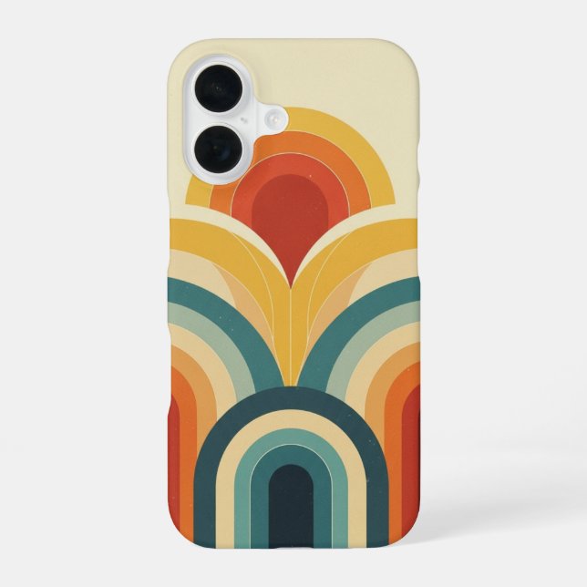 Arches de Vagues Rétro iPhone Case (Back)