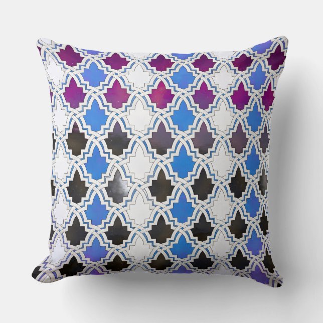 Arches Geometric Pattern Throw Pillow (Front)
