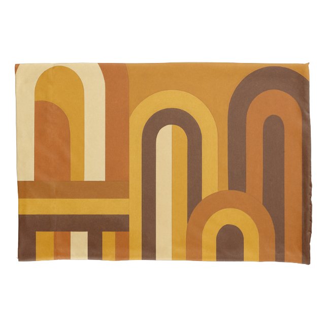 Arches Mid Century Modern Geometric Design Pillow Case (Front-Left)