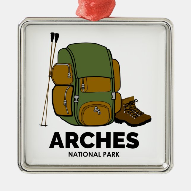 Arches National Park Backpack Metal Ornament (Front)