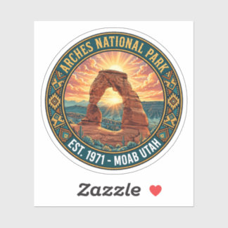 Arches National Park Badge Sticker