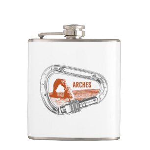 Arches National Park Climbing Carabiner Flask