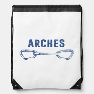 Arches National Park Climbing Quickdraw Drawstring Bag