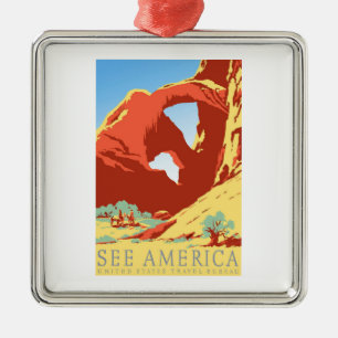 Arches National Park Colorado co Vintage Travel Metal Ornament