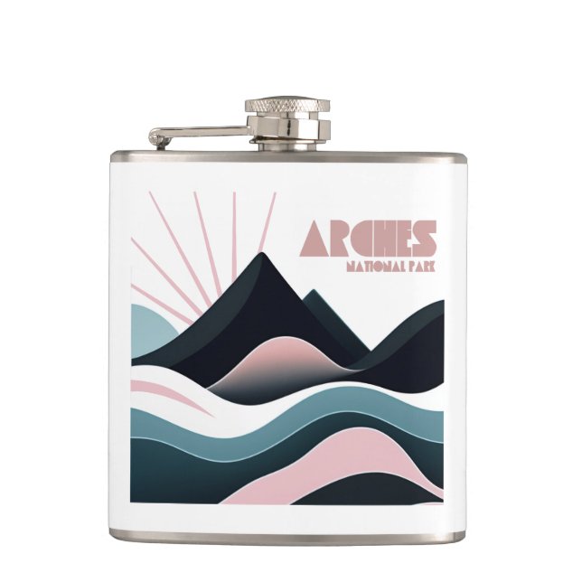 Arches National Park Colored Hills Flask (Front)