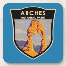 Arches National Park Delicate Arch Vintage  Beverage Coaster