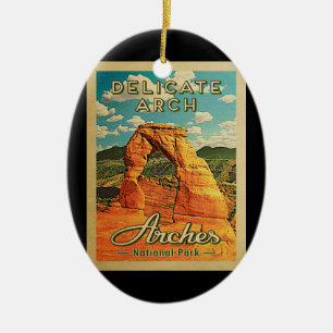 Arches National Park  - Delicate Arch Vintage Ceramic Ornament