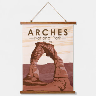 Arches National Park Delicate Arch Vintage Hanging Tapestry