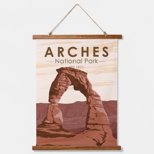 Arches National Park Delicate Arch Vintage Hanging Tapestry