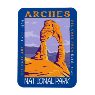 Arches National Park Delicate Arch Vintage  Magnet
