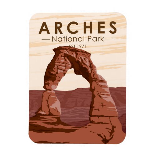 Arches National Park Delicate Arch Vintage  Magnet