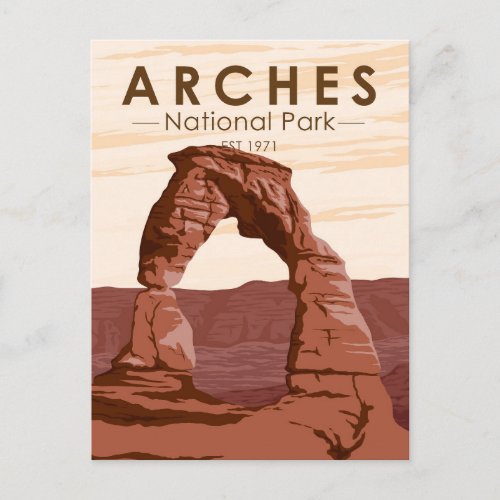 Arches National Park Delicate Arch Vintage Postcard