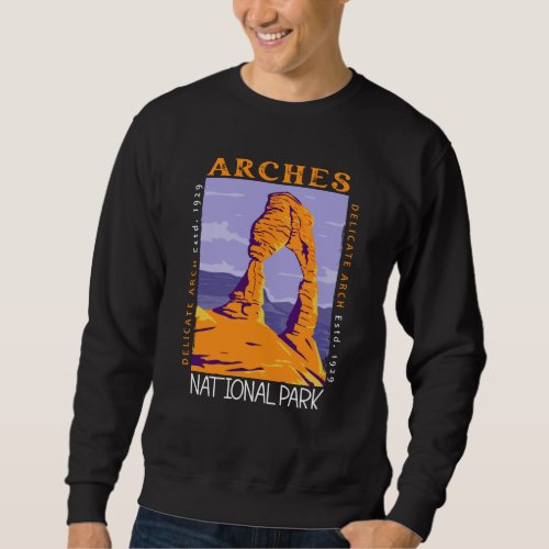 Arches National Park Delicate Arch Vintage  Sweatshirt