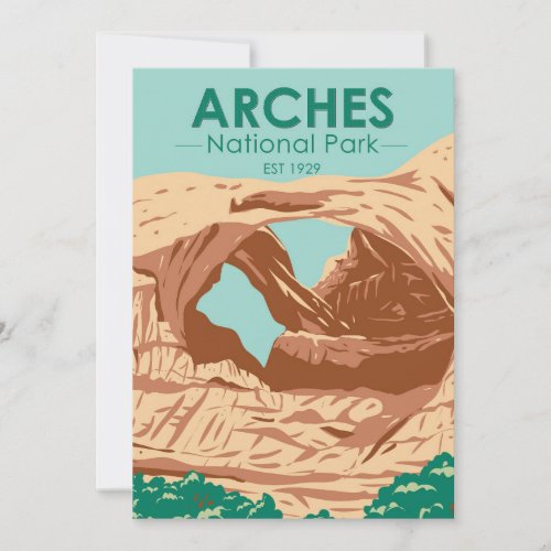 Arches National Park Double Arch  Holiday Card
