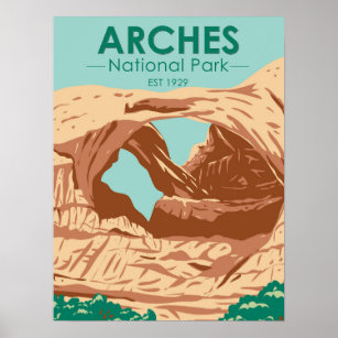 Arches National Park Double Arch Poster