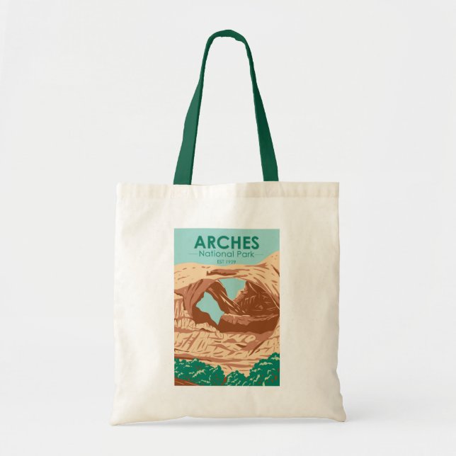Arches National Park Double Arch Tote Bag (Front)