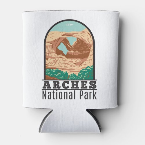 Arches National Park Double Arch Vintage Can Cooler