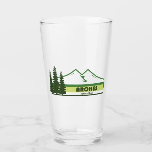 Arches National Park Green Stripes Glass