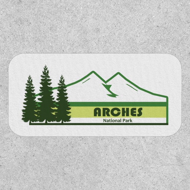 Arches National Park Green Stripes Patch (Front)