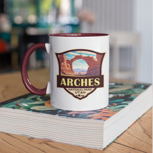 Arches National Park Illustration Retro Mug