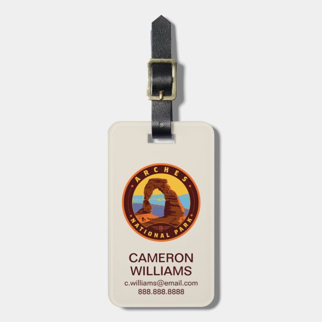 Arches National Park Luggage Tag (Front Vertical)