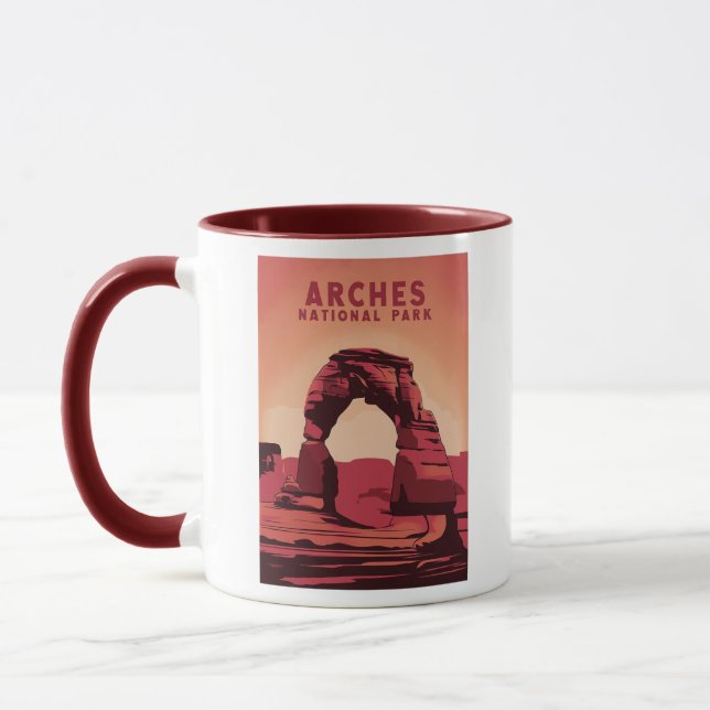 Arches National Park Minimalistic Illustration Mug (Left)