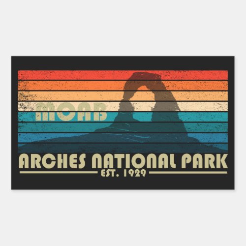 Arches national park Moab Rectangular Sticker